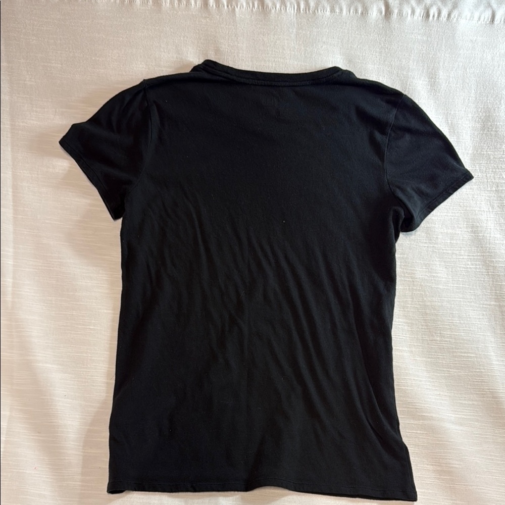 PINK Victoria's Secret Black Tee with Rainbow Graphic - Picture 4 of 6